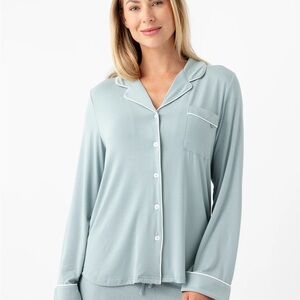 NWT Cozy Earth Women's Bamboo Stretch-Knit Long Sleeve Pajama Top- XXL- Brook